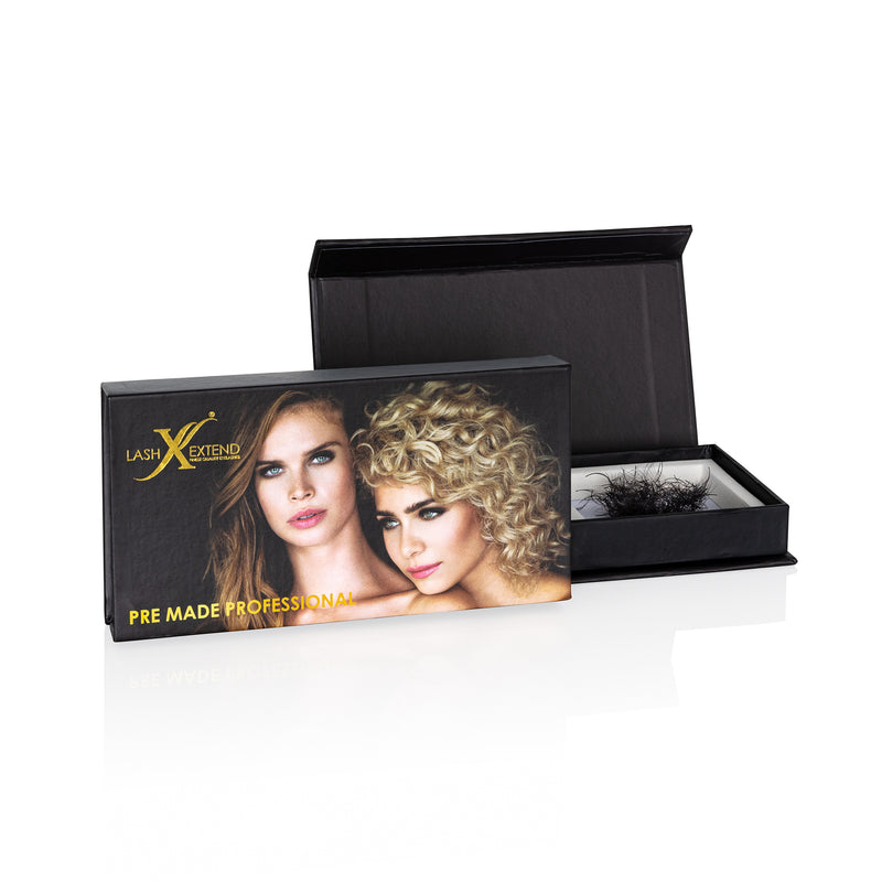 XL Box - Premade Fans - 5D - D curl - 1 lengte - Los in box