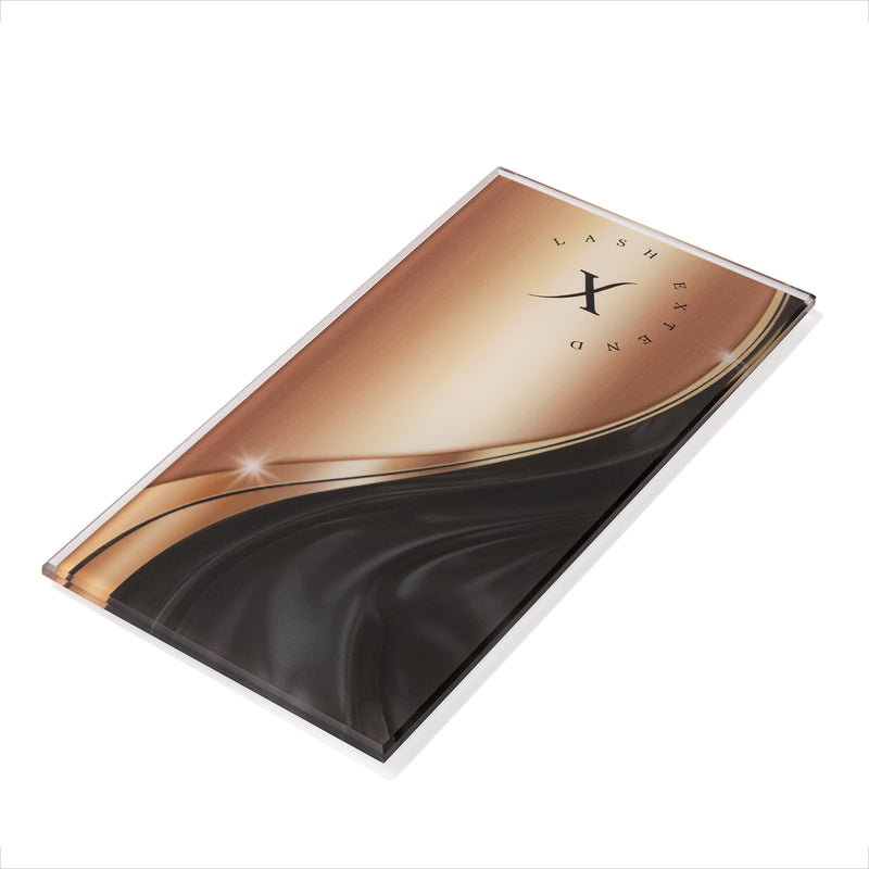 Luxuriöser Lash Plate aus Glas – Schwarz Braun