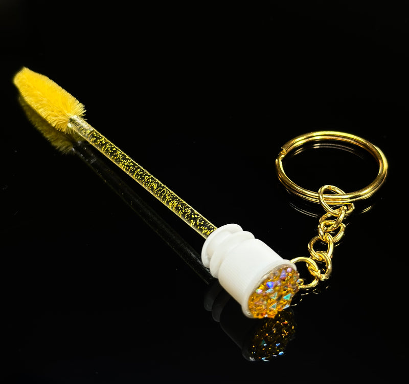 Lash eXtend mascara brushes keychain - gold