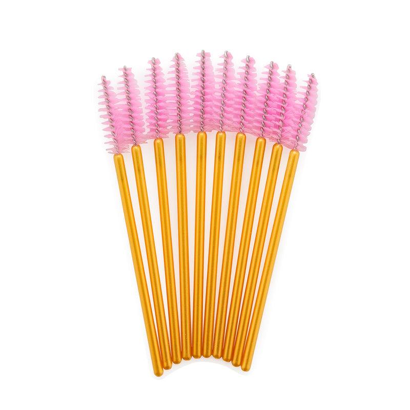Lash eXtend mascara brushes - gold / soft-pink (10 pcs)