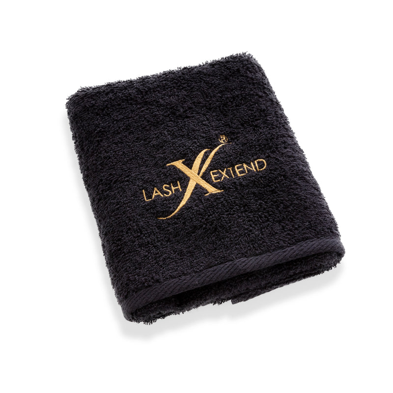 Guest towel - black with logo - per 10 pcs